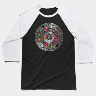 Clan Fraser Crest & Tartan Knot Baseball T-Shirt